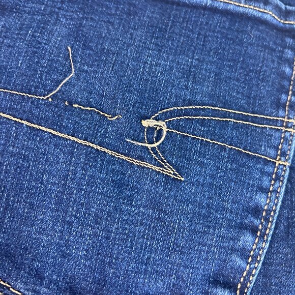 American Eagle Jeans Women 37x31* High Rise Artist Flare Dark Blue Denim Tag 18R - Picture 2 of 16